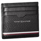Sleek Leather Card Holder with Contrast Detail