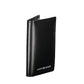 Sleek Black Leather Card Holder with RFID Blocker