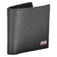 Elegant Black Leather Wallet with Multifunctional Pockets