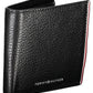 Sleek Black Leather Wallet with Compartment & Coin Purse