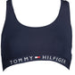 Chic Blue Contrast Detail Sports Bra
