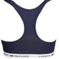 Chic Elastic Sports Bra with Contrasting Details
