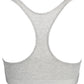 Elegant Gray Sports Bra with Logo Detail