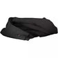 Elegant Black Cotton Blend Scarf