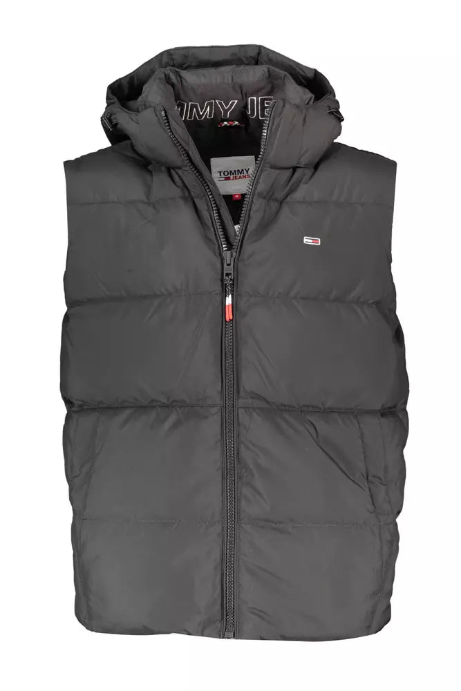 Sleek Sleeveless Hooded Down Jacket