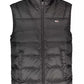 Sleek Sleeveless Embroidered Black Jacket