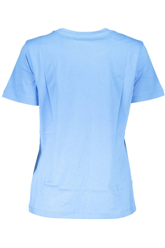 Chic Light Blue Embroidered Tee