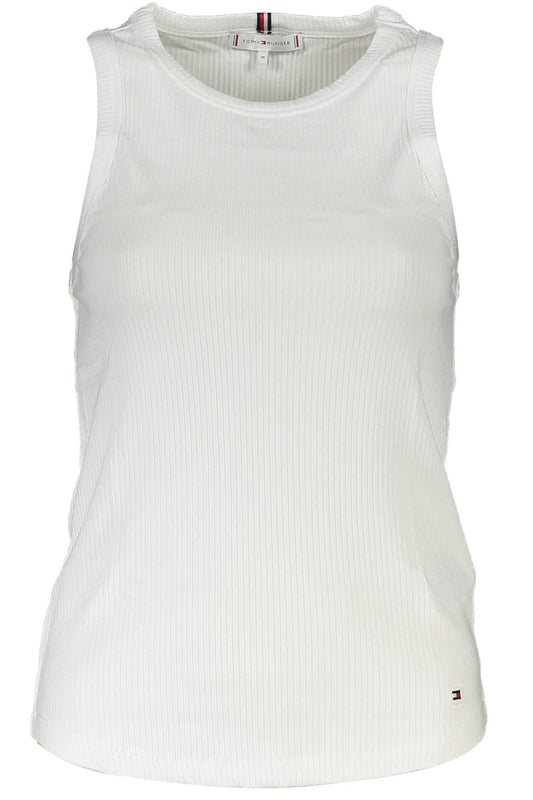 Chic Contrast Detail Tank Top with Logo Embroidery