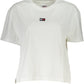 Chic Eco-Friendly White Tee with Logo Detail