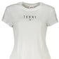 Chic White Logo Tee with Round Neckline