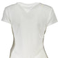 Chic White Logo Tee with Round Neckline