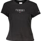 Elegant Black Print Tee with Iconic Logo