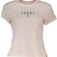 Chic Pink Logo Tee with Round Neckline