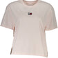 Chic Pink Logo Tee with Eco-Friendly Fibers