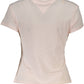 Chic Pink Logo Tee with Round Neckline
