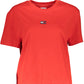 Eco-Conscious Red Tee with Iconic Logo