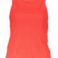 Chic Red Embroidered Tank Top with Wide Straps