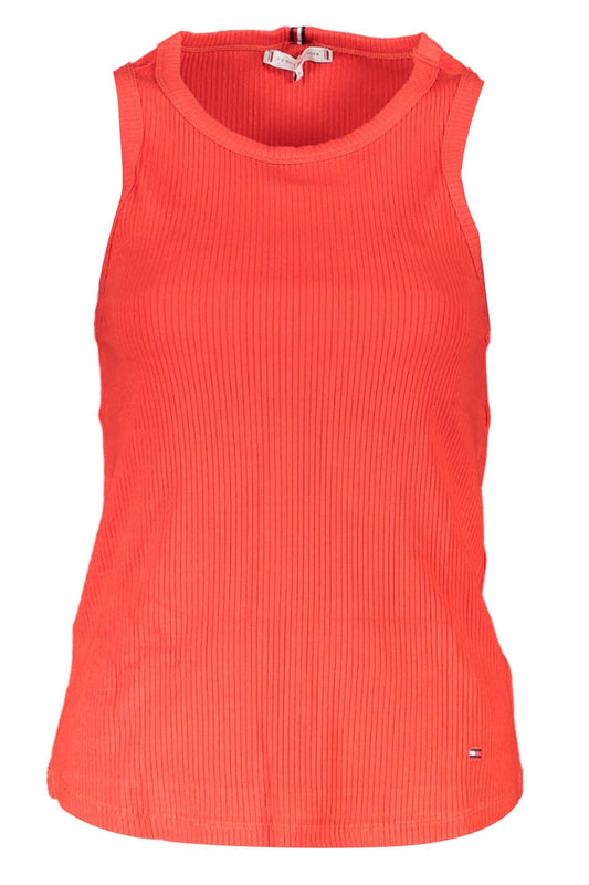 Chic Red Embroidered Tank Top with Wide Straps