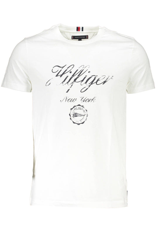 Elevated White Cotton Tee for the Modern Man