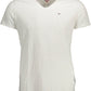 Chic V-Neck Embroidered Logo Tee