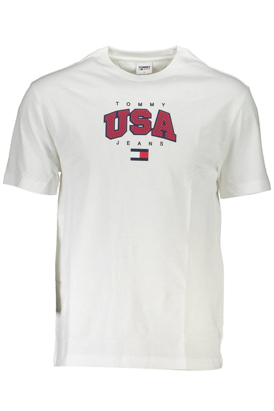 Elegant White Logo Tee with Premium Cotton