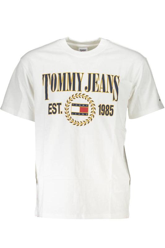 Elegant White Cotton Logo Tee