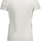 Chic V-Neck Embroidered Logo Tee