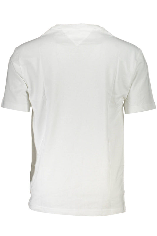 Elegant White Logo Tee with Premium Cotton