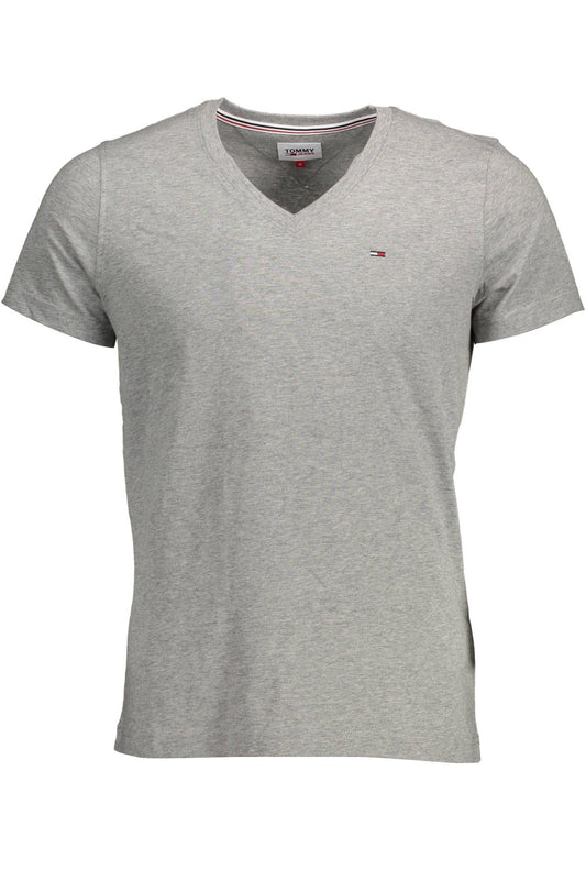 Chic Gray V-Neck Organic Tee