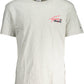 Classic Gray Embroidered Cotton Tee