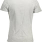 Chic Gray V-Neck Logo Tee