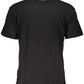 Embroidered Logo Black Tee - Classic Elegance