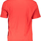 Elegant Red Round Neck Logo Tee