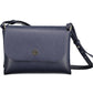 Chic Blue Designer Handbag with Logo Detail