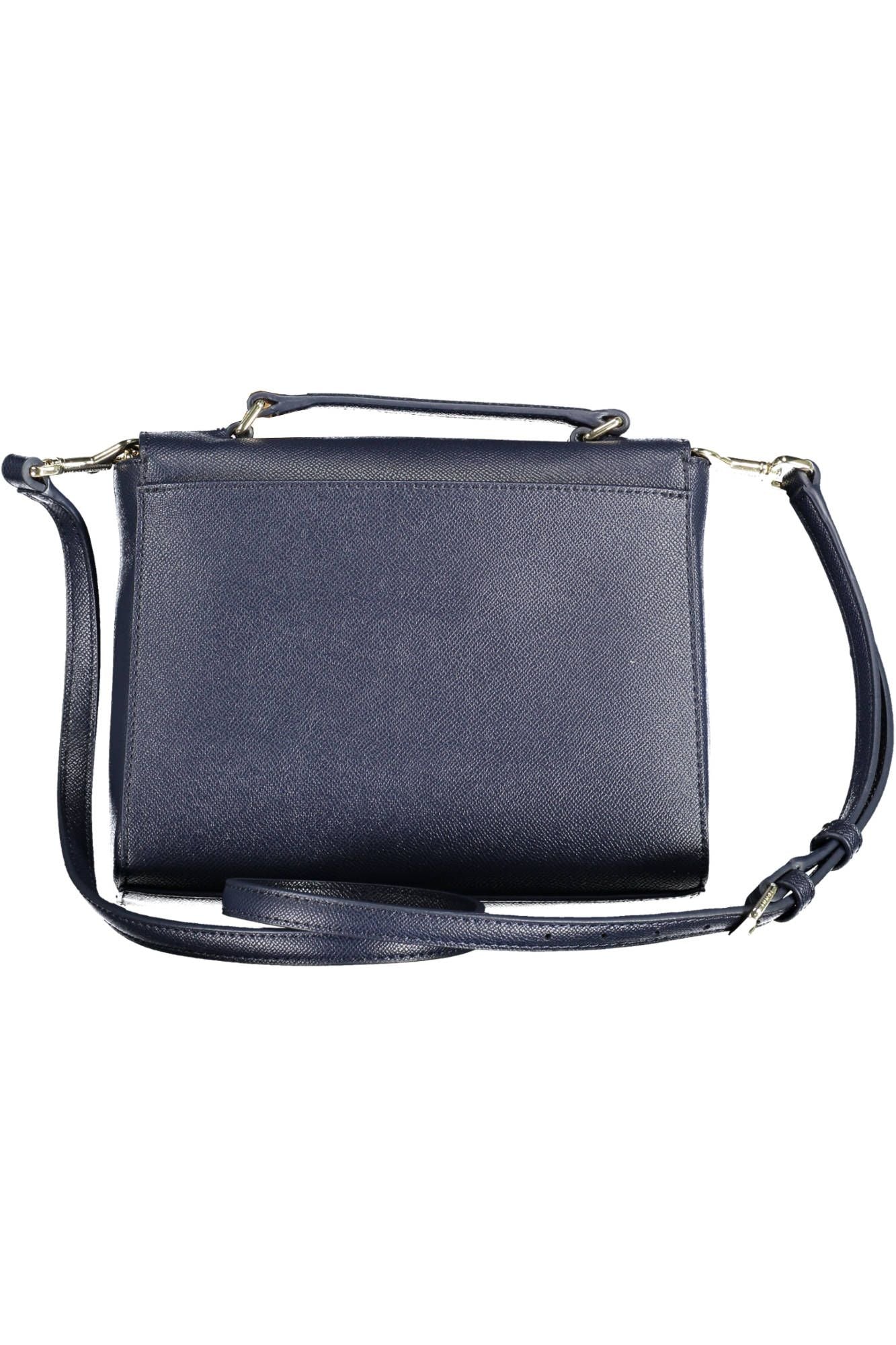 Elegant Blue Shoulder Handbag with Logo Accent