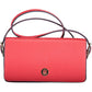 Elegant Red Polyurethane Shoulder Bag