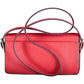 Elegant Red Polyurethane Shoulder Bag