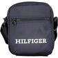 Chic Blue Shoulder Bag with Contrasting Details
