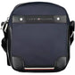 Sleek Blue Shoulder Bag with Contrasting Accents