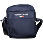 Chic Blue Contrasting Strap Shoulder Bag