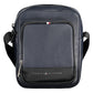 Sleek Blue Polyurethane Shoulder Bag