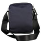 Chic Blue Shoulder Bag with Contrasting Details