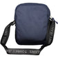 Chic Blue Shoulder Bag with Contrasting Details