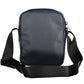 Sleek Blue Polyurethane Shoulder Bag