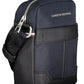 Chic Blue Shoulder Bag with Contrasting Details