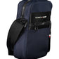 Chic Blue Shoulder Bag with Contrasting Details