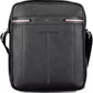 Sleek Black Polyethylene Shoulder Bag