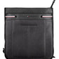 Sleek Black Shoulder Bag with Contrasting Details