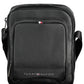Sleek Black Shoulder Bag with Contrasting Details
