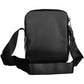 Sleek Black Shoulder Bag with Compartments